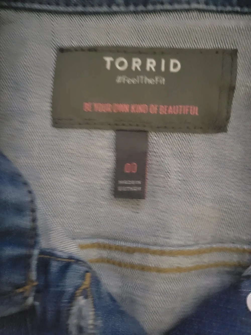 torrid Blue Cropped Short-Sleeve Denim Jacket - Picture 4 of 4